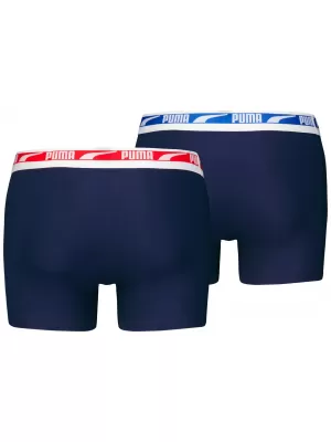 Herren-Boxershorts PUMA MEN EVERYDAY MULTI LOGO BOXER 2P 93832503 MARINE-KOMBINATION