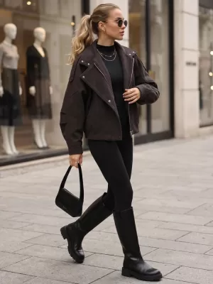 Damenjacke DSTREET TY6034 BRAUN
