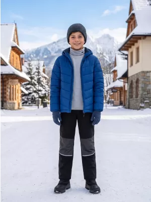 Warme Softshellhose für Kinder ALPINE PRO HERGO SCHWARZ