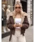 Damenjacke DSTREET TY5701 BRAUN