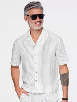 Herrenhemd OMBRE OM-SHSS-0222 CREMEFARBEN