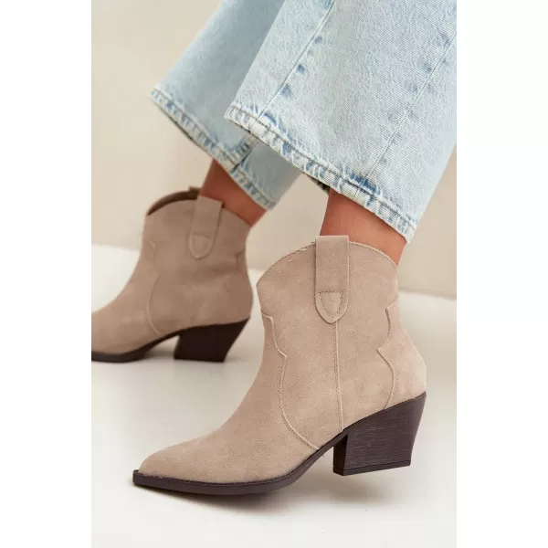  Damen-Stiefeletten BOTO 6338 BEIGE 