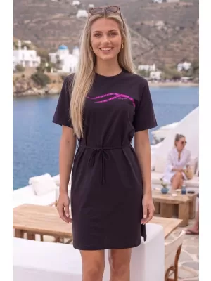 Kleid ALTISPORT ALW001816 SCHWARZ ROSA