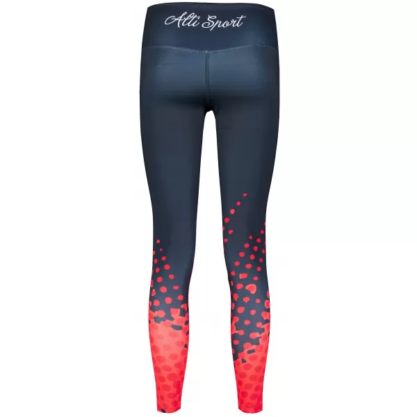  Premium-Leggings für Damen (neue Größen) ALTISPORT VOJ/ALW109LEG05 ROT-SCHWARZ 