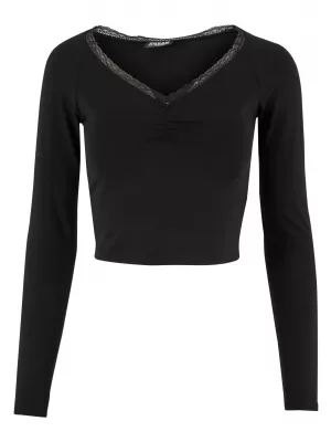 Damen-T-Shirt URBAN CLASSICS TB7729-00007 SCHWARZ