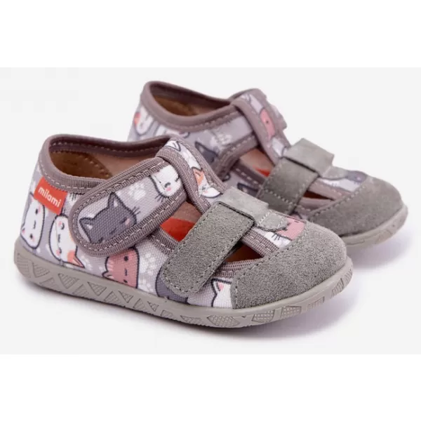  Kinderhausschuhe MILAMI 118/BR-34 GRAU 