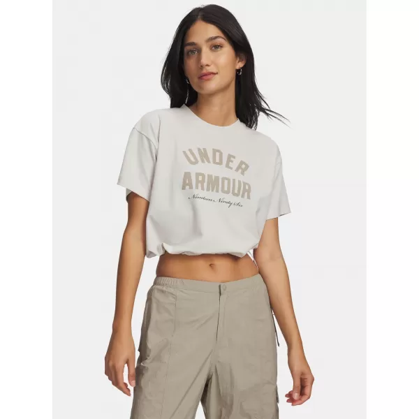  Damen-T-Shirt UNDER ARMOUR BUNGEE HEM TEE 6010950-110 WEIß 