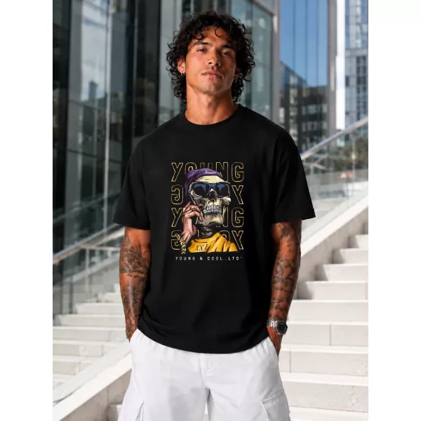 Herren-T-Shirt DSTREET NX1019R-BK-O SCHWARZ 