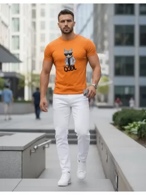 Herren-T-Shirt DSTREET NX5018R-OR WEIß