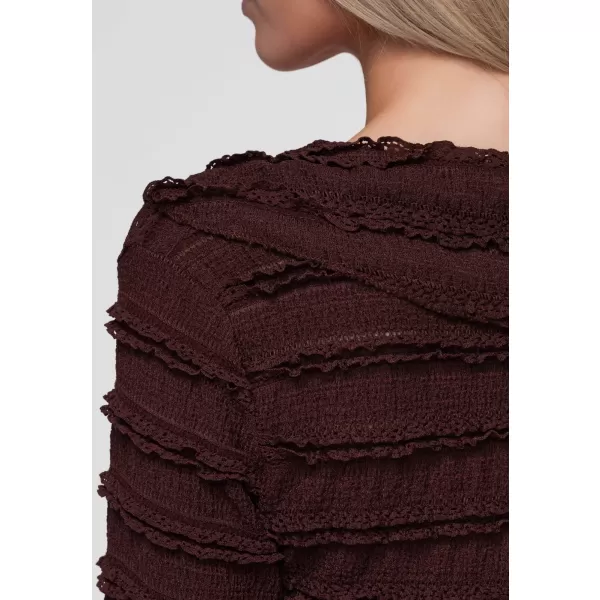  Damenbluse OMBRE OW-TS-E0067 DUNKELBRAUN 