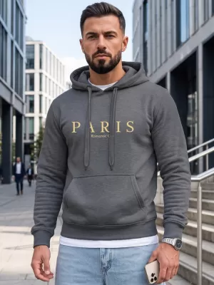 Herren-Sweatshirt DSTREET NX5147BX-05-09 DUNKELGRAU