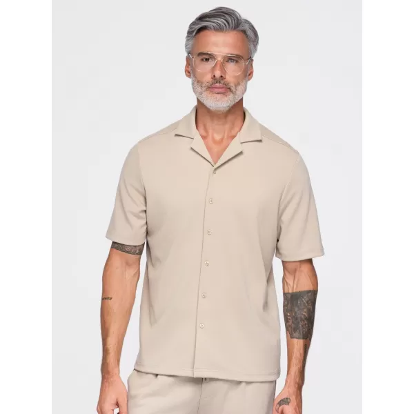  Herrenhemd OMBRE OM-SHCS-0220 BEIGE 