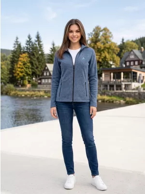 Fleece-Sweatshirt für Damen ALTISPORT ALW002852 DUNKLE DENIM-HIGHLIGHTS