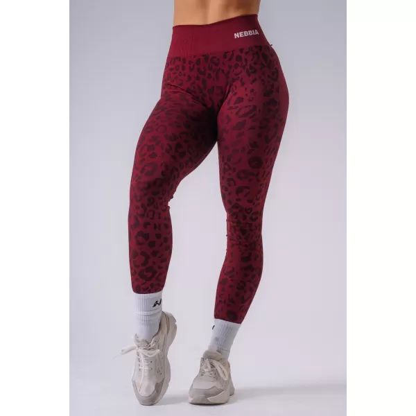  Leggings für Damen NEBBIA PRIMAL 849 BURGUNDER-LEOPARD 