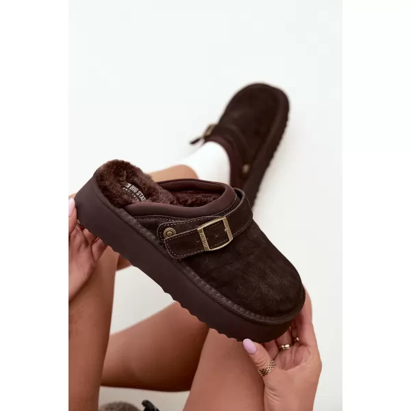  Damenhausschuhe BIG STAR SHOES UU274697 BRAUN/BEIGE 
