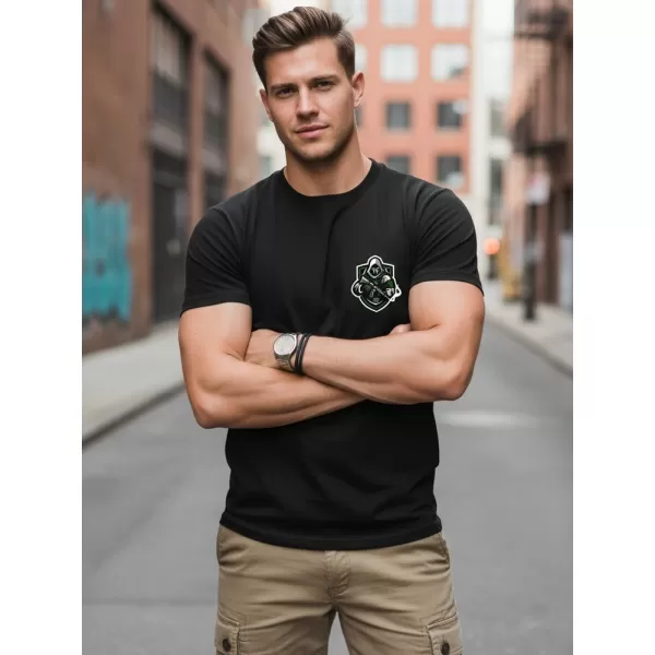  Herren-T-Shirt DSTREET NX089R SCHWARZ 