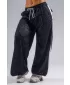 Baggy-Jogginghose mit Leopardenmuster NEBBIA PRIMAL 865 SCHWARZER LEOPARD