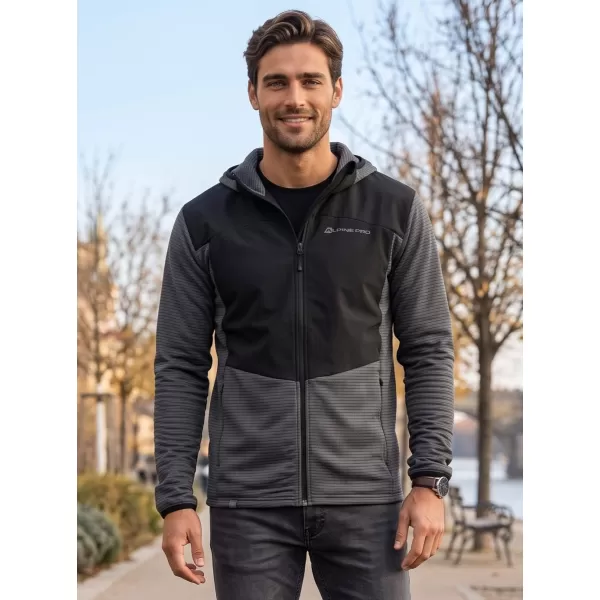  Sportliches, ultraleichtes Herren-Sweatshirt ALPINE PRO ZOLL SCHWARZ 