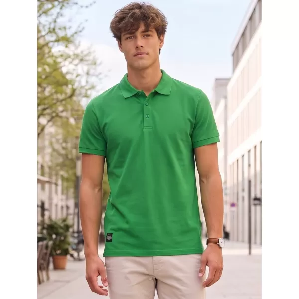  Herren-T-Shirt mit Kragen ALTISPORT NP/ALMST90601 KELLY GREEN 