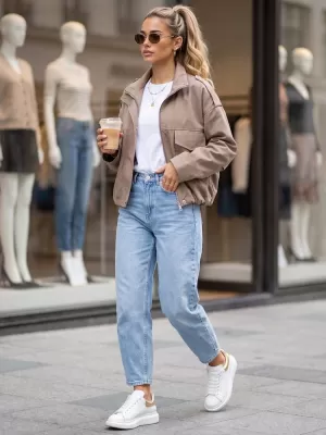 Damenjacke DSTREET TY6091 BEIGE