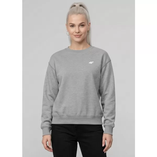  Damen-Sweatshirt 4F WMM00TSWSF2534 KALTE HELLGRAUE MELANGE 
