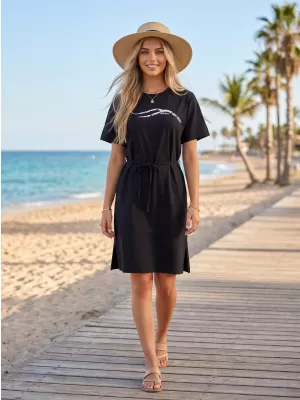 Kleid ALTISPORT ALW001816 SCHWARZ UND WEIß