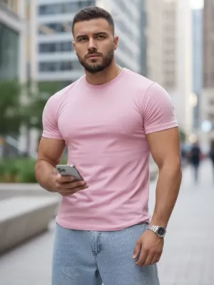Herren-T-Shirt DSTREET RX5690 ROSA