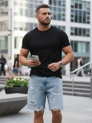 Herren-T-Shirt DSTREET RX5671 SCHWARZ