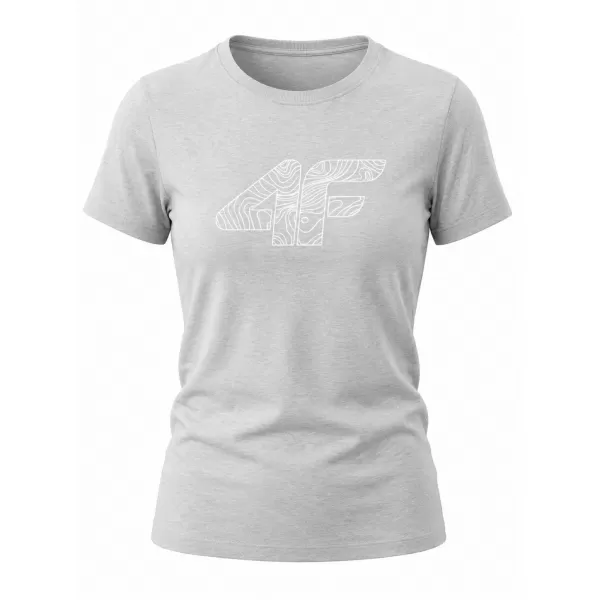  Damen-T-Shirt 4F WMM00TTSHF3309 KALTE HELLGRAUE MELANGE 