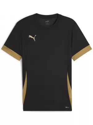 Herren-Sportshirt PUMA TEAMGOAL MATCHDAY JERSEY 70574728 PUMA SCHWARZ/PUMA GOLD/MATTGOLD