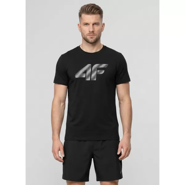  Herren-T-Shirt 4F WMM00TTSHM3342 TIEFSCHWARZ 