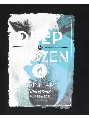 Herren-T-Shirt mit kurzen Ärmeln ALPINE PRO ARESJON SCHWARZ