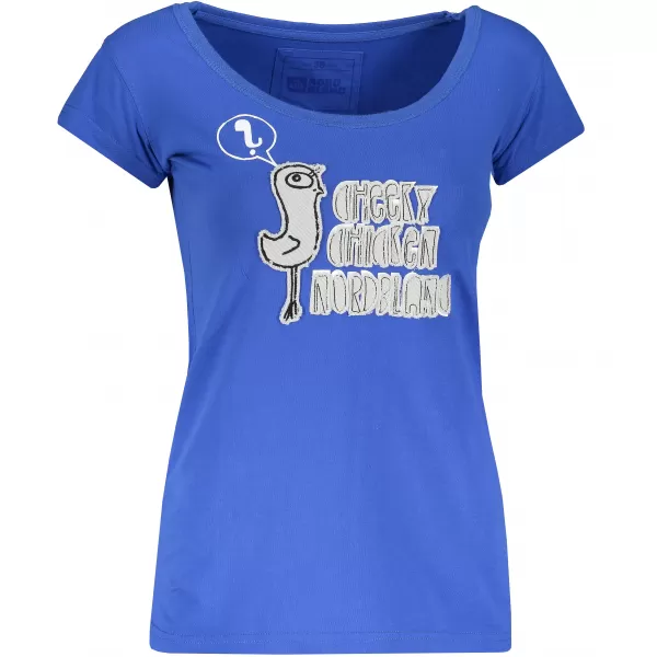  Damen-T-Shirt mit kurzen Ärmeln NORDBLANC NBFLT2831 BLAUER GEPARD 