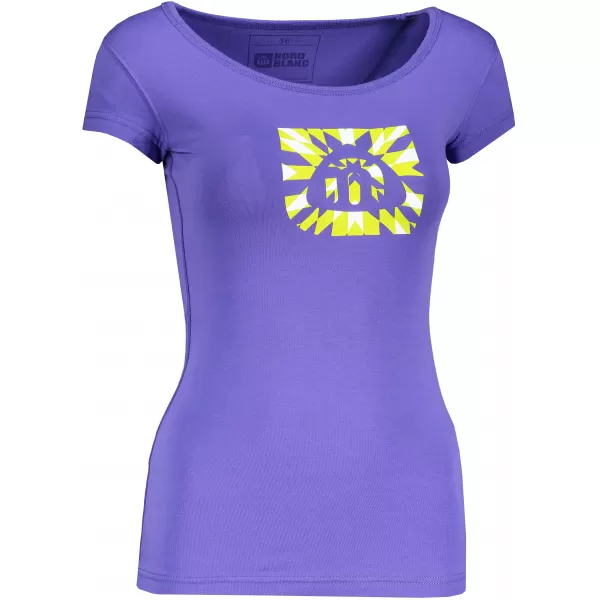  Damen-T-Shirt mit kurzen Ärmeln NORDBLANC NBFLT2830 LILA GEPARD 