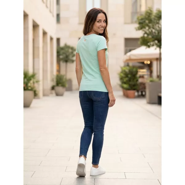  Frauen t -Shirt mit kurzen Ärmeln ALPINE PRO BUFFA LTSJ333 BLAU 