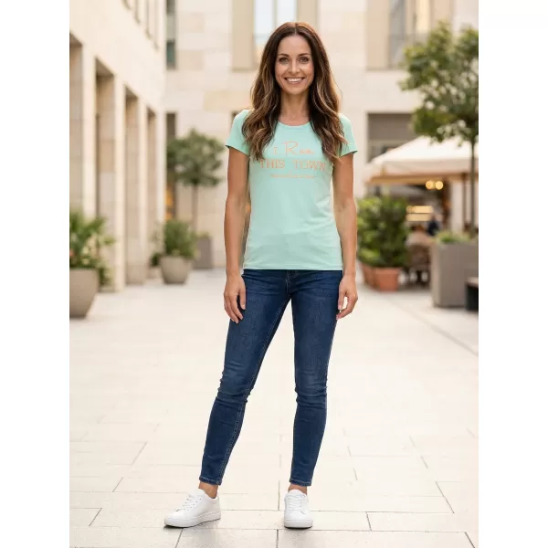  Frauen t -Shirt mit kurzen Ärmeln ALPINE PRO BUFFA LTSJ333 BLAU 