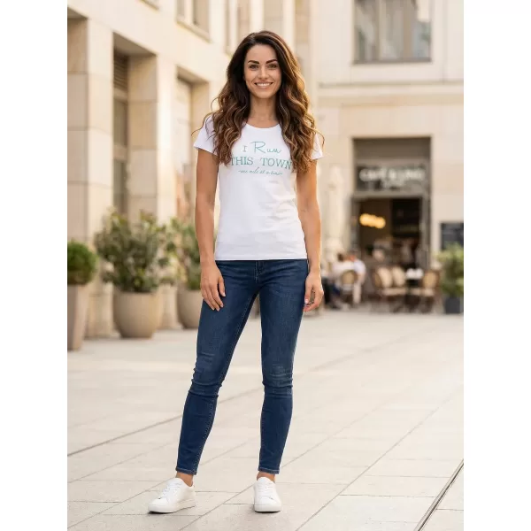  Frauen t -Shirt mit kurzen Ärmeln ALPINE PRO BUFFA LTSJ333 WEIß 