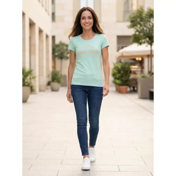  Frauen t -Shirt mit kurzen Ärmeln ALPINE PRO BUFFA LTSJ333 BLAU 