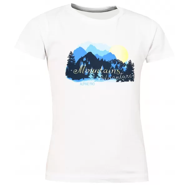  Kurz -schwaches t -Shirt ALPINE PRO ANANO KTSL099 WEIß 