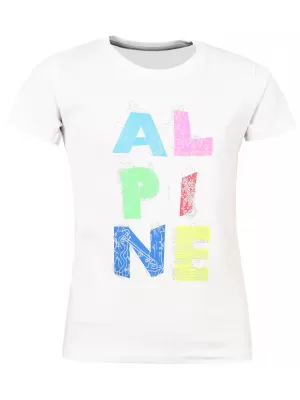 Kinder t -Shirt mit kurzen Ärmeln ALPINE PRO AXISO 2 KTSL097 WEIß