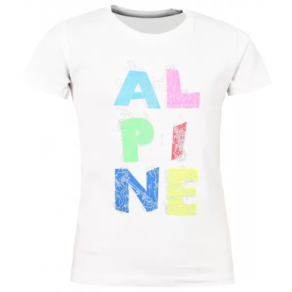  Kinder t -Shirt mit kurzen Ärmeln ALPINE PRO AXISO 2 KTSL097 WEIß 