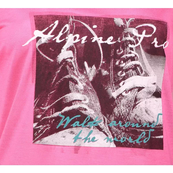  Frauen t -Shirt mit kurzen Ärmeln ALPINE PRO RICCA LTSL381 ROSA 