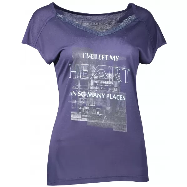 Frauen t -Shirt mit kurzen Ärmeln ALPINE PRO CURLA LTSL384 DUNKELBLAU 