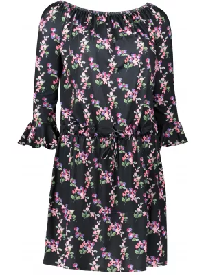 Frauenkleid mit Rüschen NUMOCO A198-3 SCHWARZ