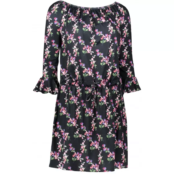  Frauenkleid mit Rüschen NUMOCO A198-3 SCHWARZ 