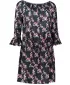 Frauenkleid mit Rüschen NUMOCO A198-3 SCHWARZ