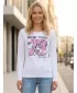 Frauen t -Shirt mit langen Ärmeln SAM 73 WT 765 WEIß