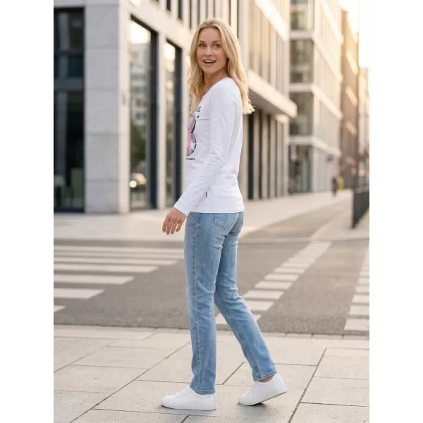  Frauen t -Shirt mit langen Ärmeln SAM 73 WT 765 WEIß 