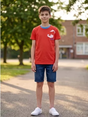 T-Shirt für Jungen SAM 73 CALVINO KTSN177 ORANGE