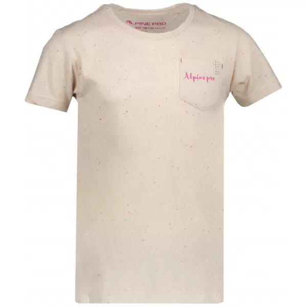  Mädchen-T-Shirt mit kurzen Ärmeln ALPINE PRO GANGO KTSN160 BEIGE 